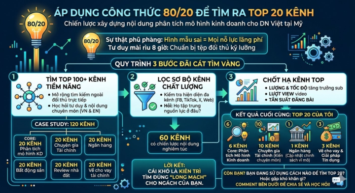 ÁP DỤNG CÔNG THỨC 80/20 ĐỂ TÌM RA TOP 20 