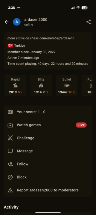 Nice win for the chess career books