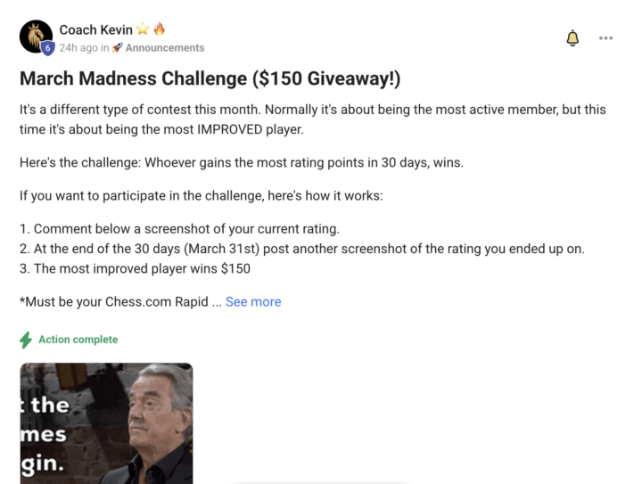 March Madness $150 Giveaway! (Chess Master XLR8)