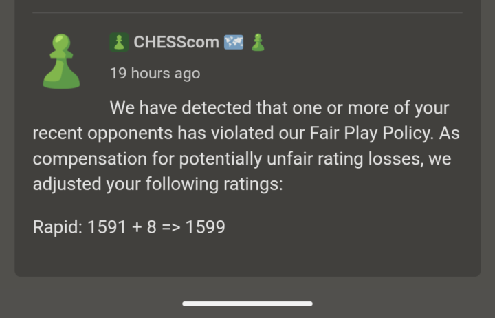 My suspected cheater got banned