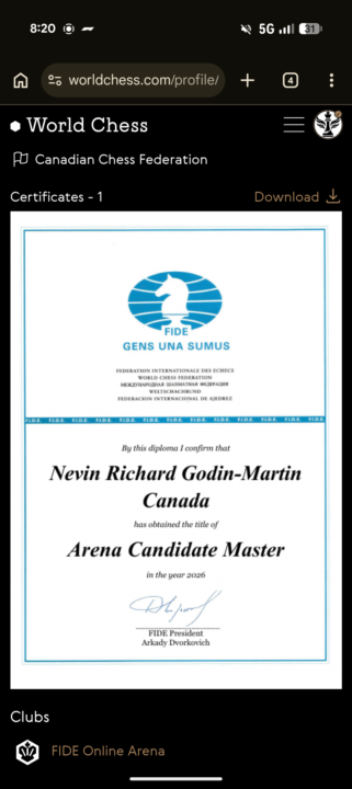 Achieved ACM 
