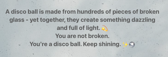 Reminder: YOU ARE NOT BROKEN