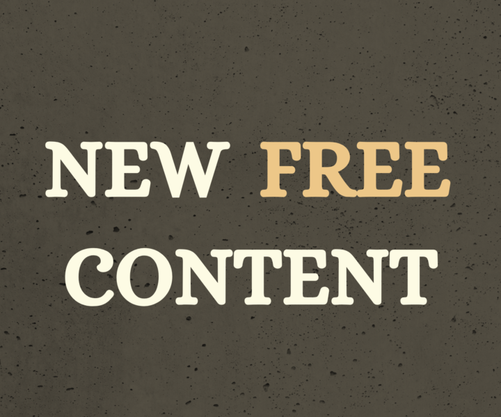 NEW FREE CONTENT ADDED! 