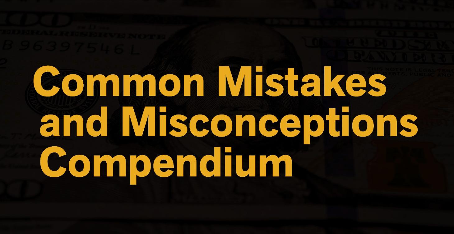 Common Mistakes and Misconceptions Compendium