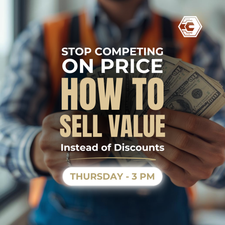 Who’s joining today? Stop competing on price, start selling value instead of discounts.