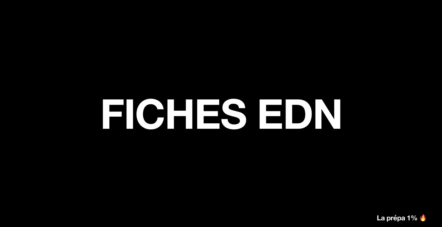 Les FICHES EDN 📚