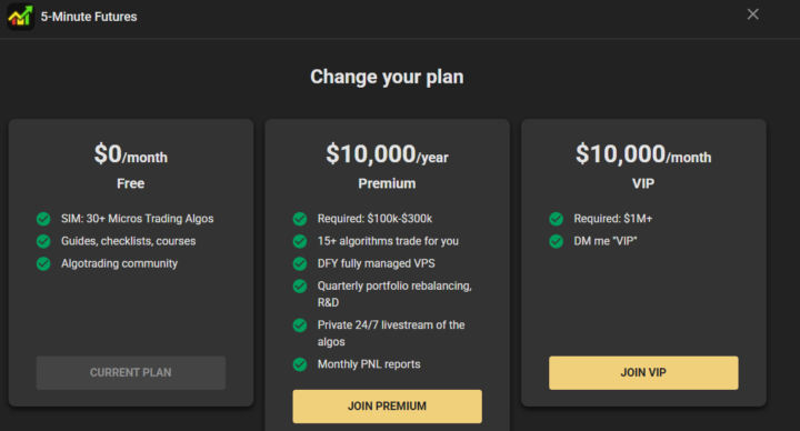 Premium & VIP subscription options!