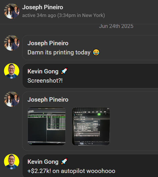 Joseph up +5.5% in 1 day!