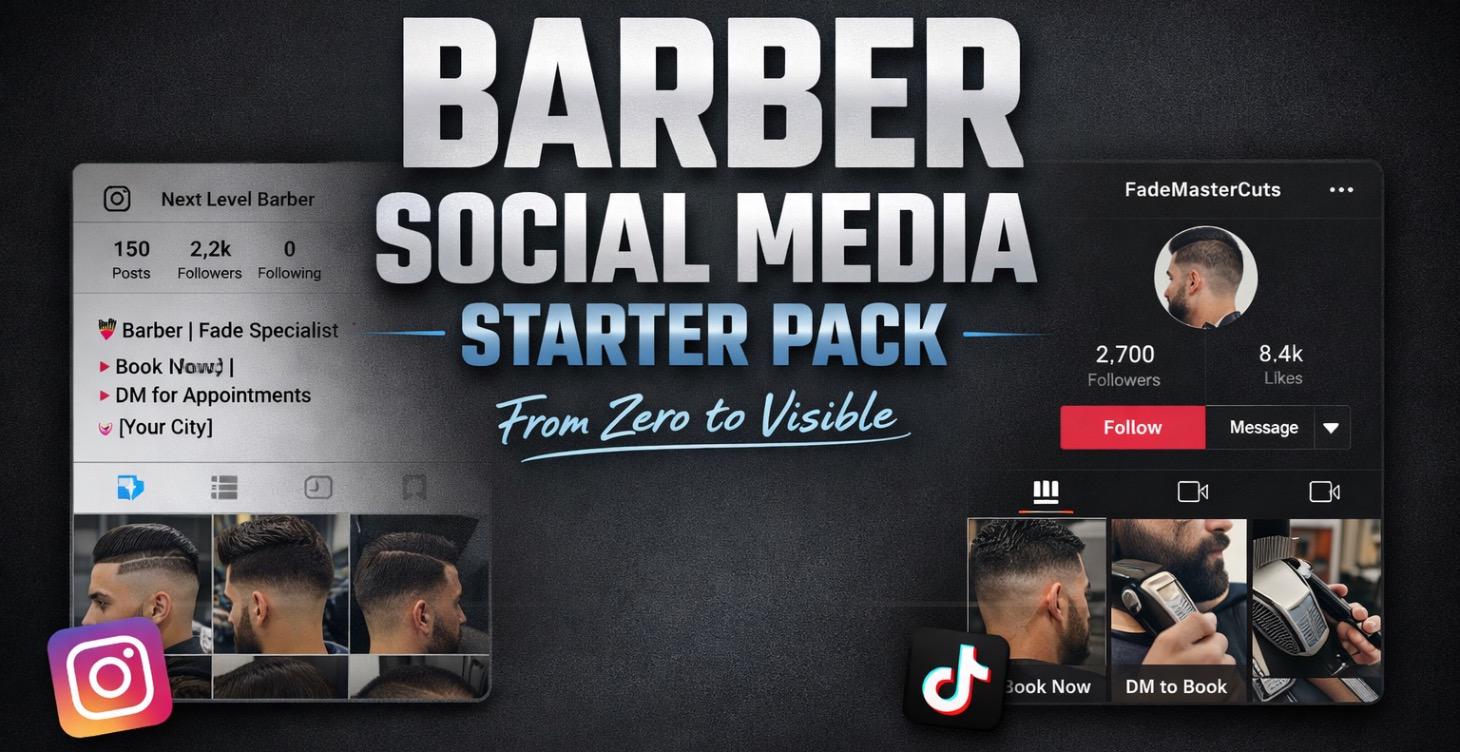 Barber Social Media Starter Pack