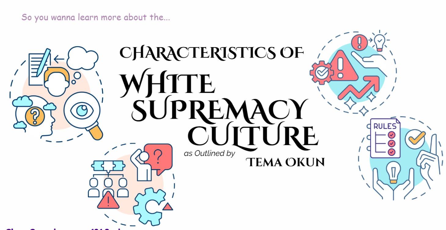 Characteristics of White Supremacy Culture