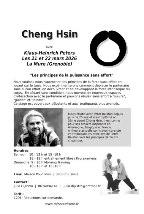 Cheng Hsin workshop in France 