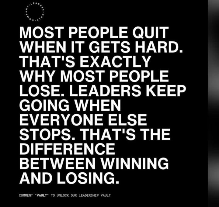Most People Quit When It Gets Hard!!!