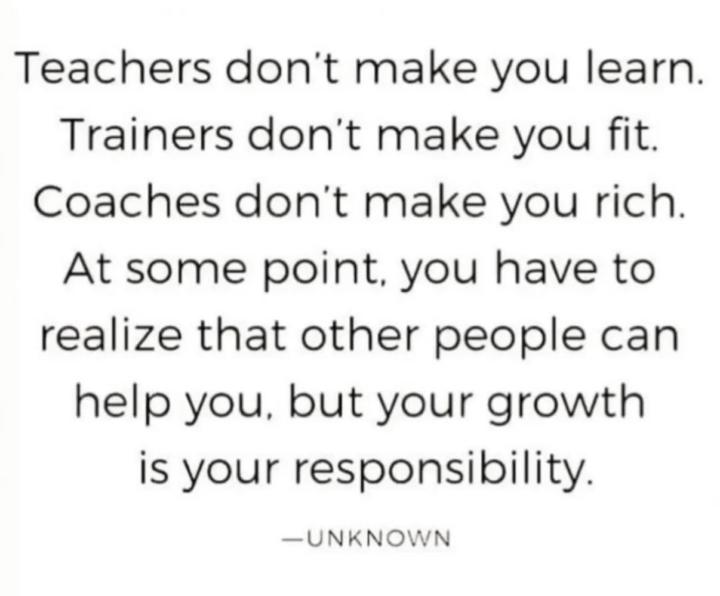 Responsibility: it’s up to you!