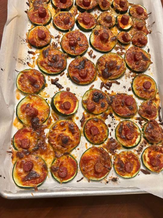 Amy's Crispy Zucchini Pizzas
