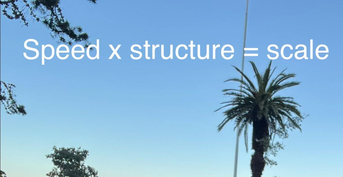 Speed x Structure = Scale framework