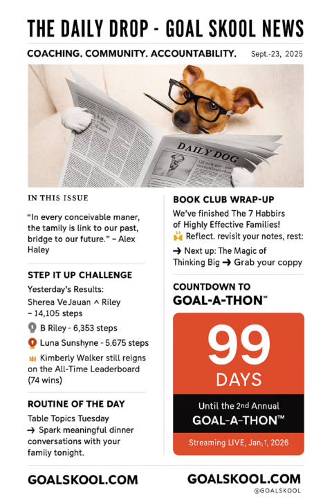 🌟 GOAL SKOOL™ DAILY DROP  - Tuesday, September 23, 2025