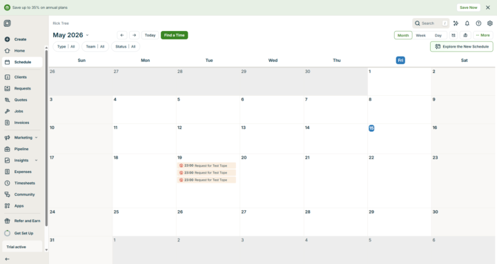 How can I see GoHighLevel appointments in Jobber schedule as well?