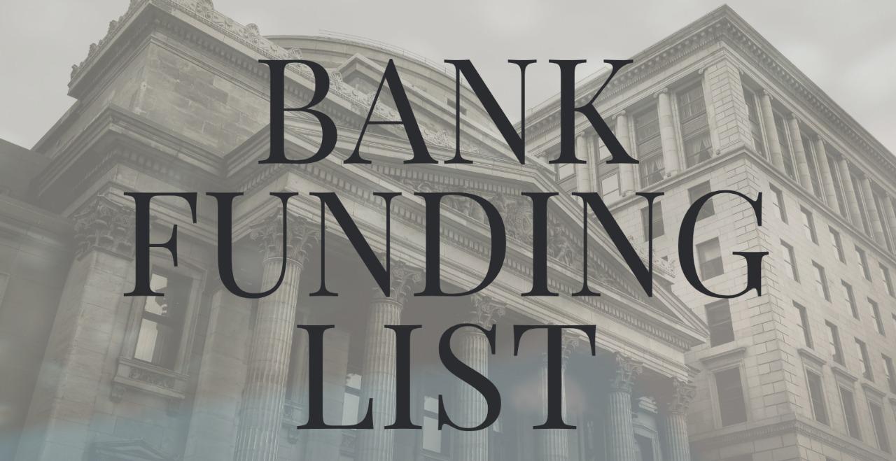 Prosper on Purpose: Bank Funding List
