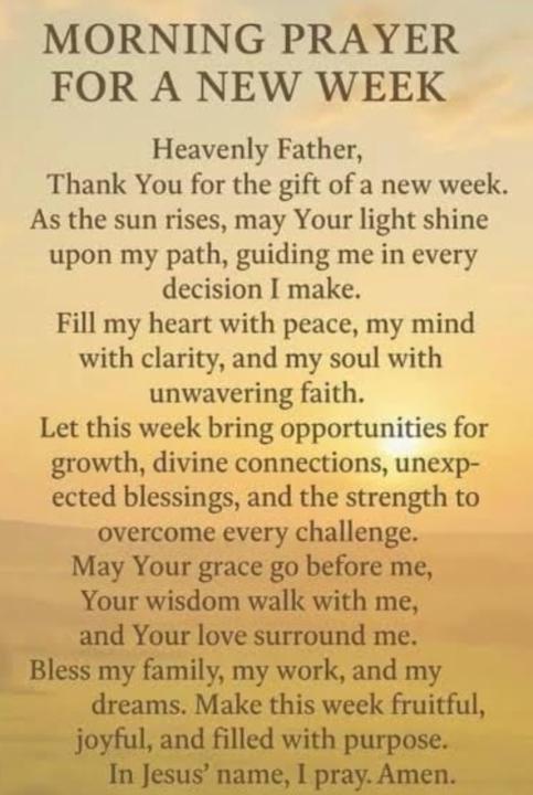 Hope this week provides opportunities for growth.