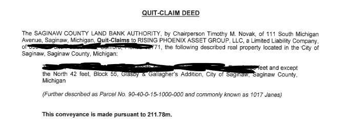 My First Land Bank Deed.