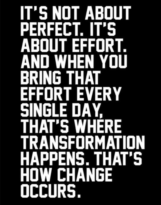 Make an effort and receive transformation 
