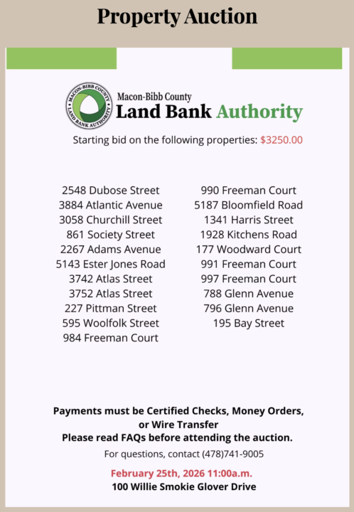 Macon County Landbank Auction February