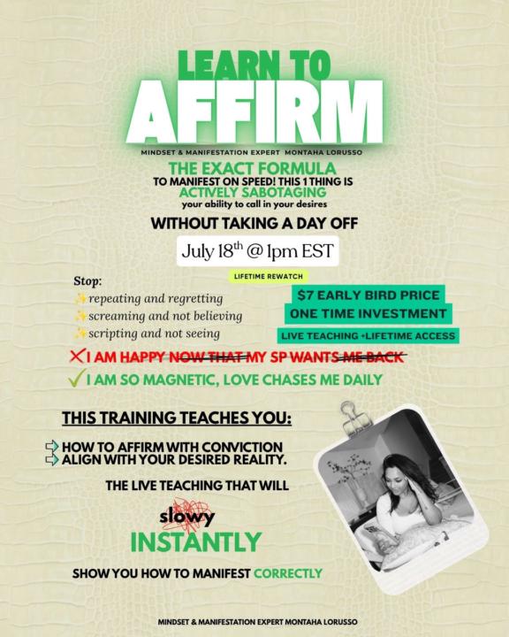 Learn to Affirm MasterClass! 