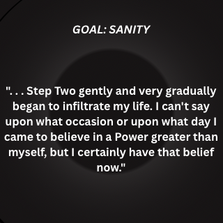 The goal is sanity 