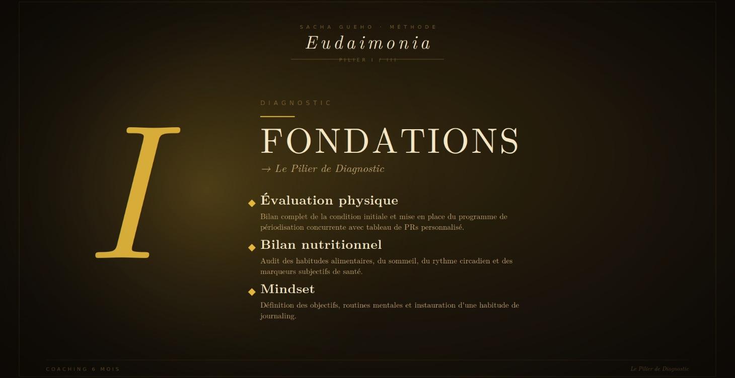 EUDAIMONIA - FONDATIONS