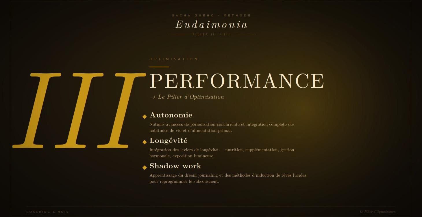 EUDAIMONIA - PERFORMANCE