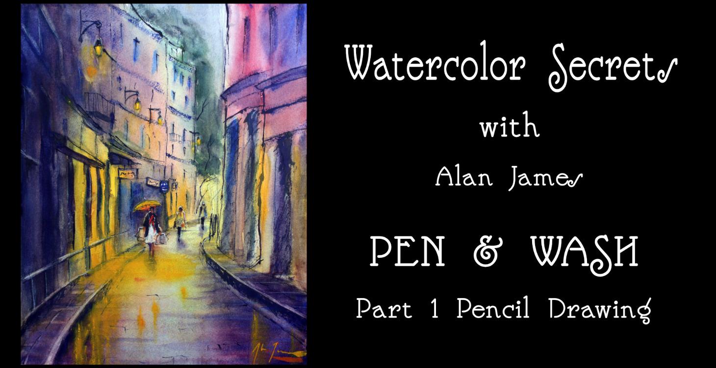 Pen & Wash / Rainy Day In Paris