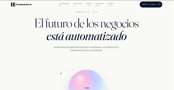 Nueva pagina de Fundamentos IA!