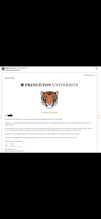 ACCEPTED to Princeton & Yale!