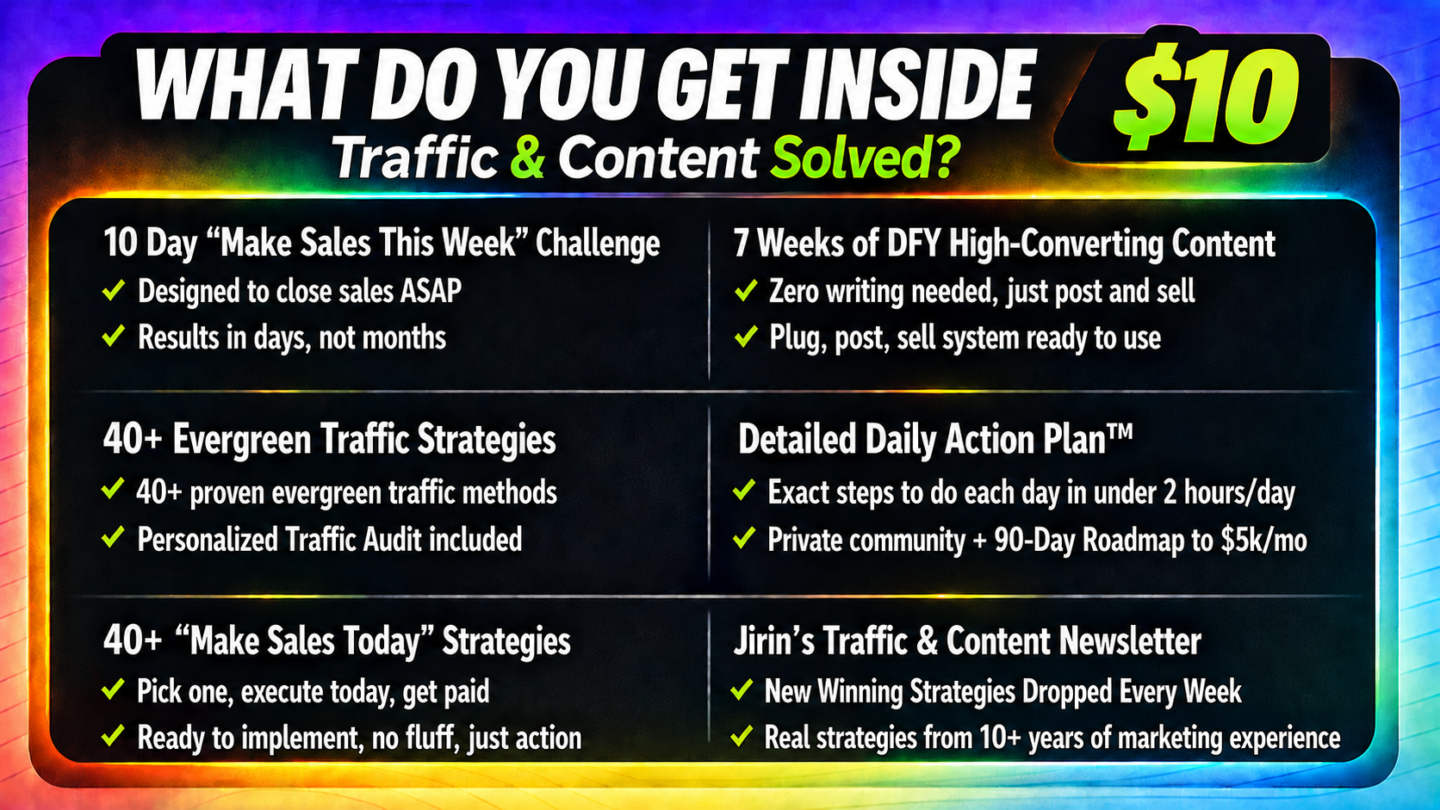 Traffic & Content Solved