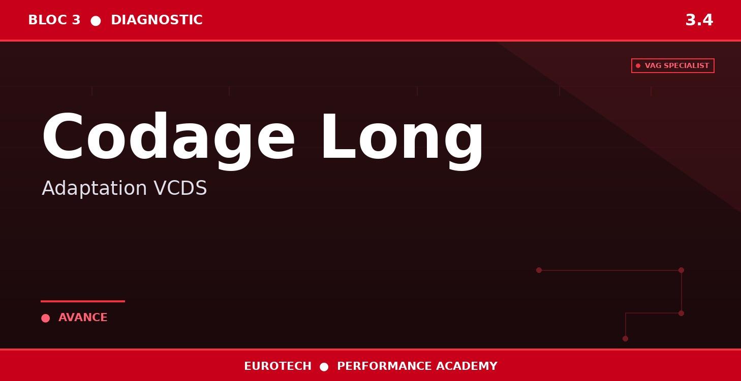3.4 — Codage Long — Adaptation VCDS