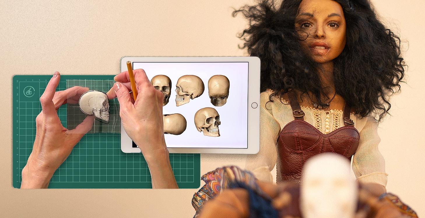 Anatomical Skull for Art Dolls