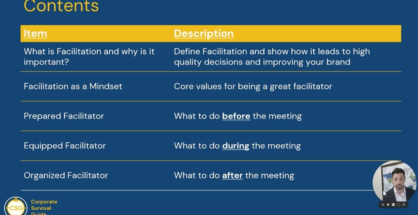 Meeting Facilitation - Lead Effective Meetings