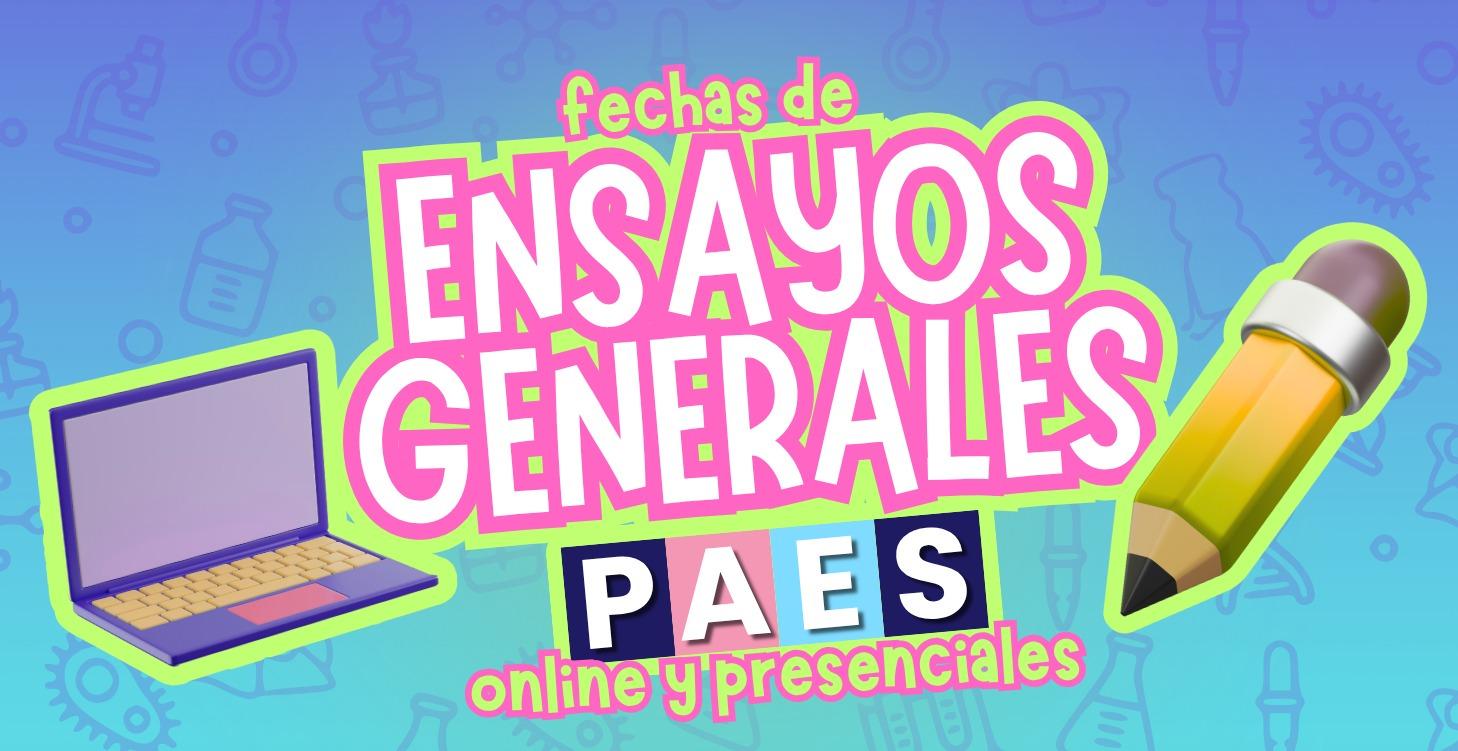 ✏️ Fechas de ensayos generales 💻