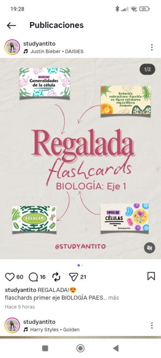 FLASHCARDS BIOLOGÍA💚