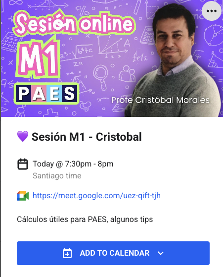 HOY HAY CLASES DE M1