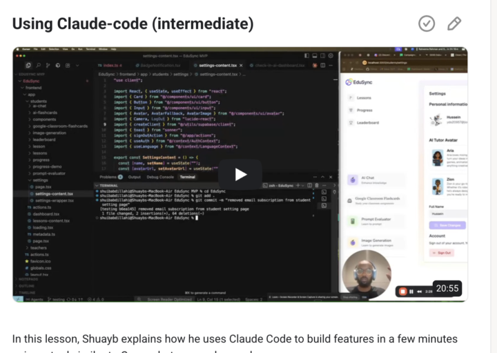 Posted new Claude-code video! code 5x with AI