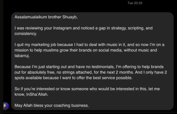 Why This Cold DM Actually Works