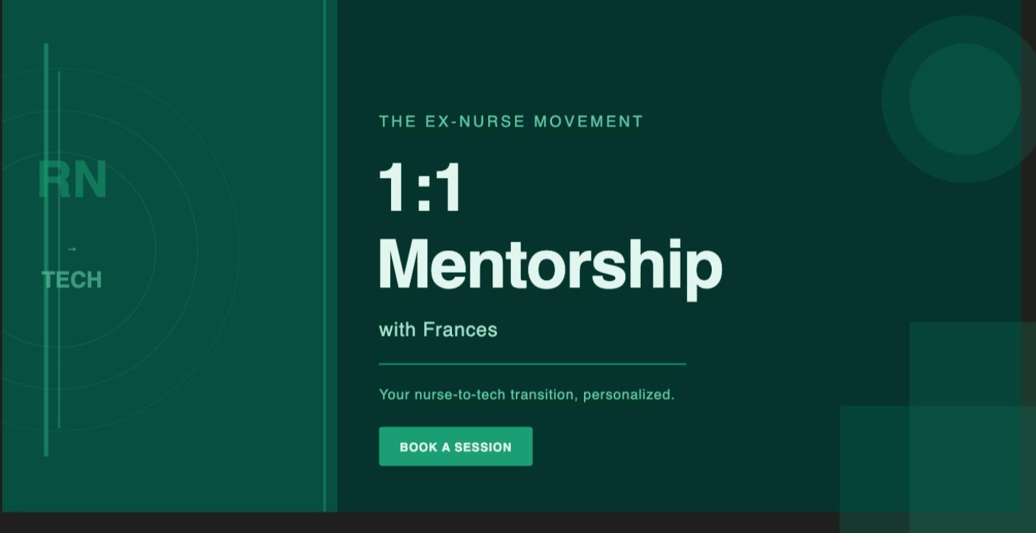 1:1 Mentorship with Frances - Personalized
