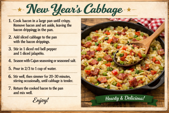 Happy NEW YEAR! Here's my New Years Cabbage Recipe