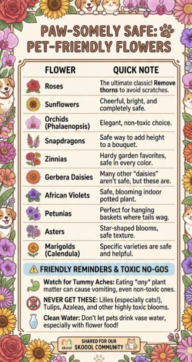 🌼😻Cat and dog safe flowers 🐶🌹