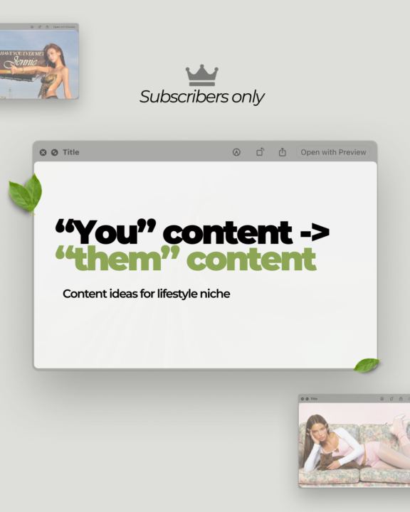 “You” content -> “them” content