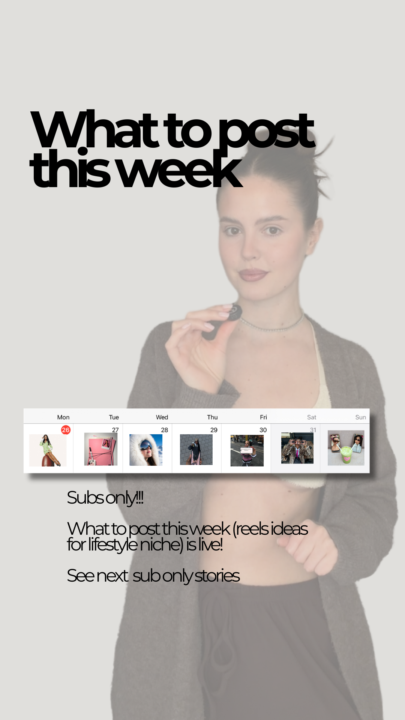 Content ideas for lifestyle niche this week 🎀