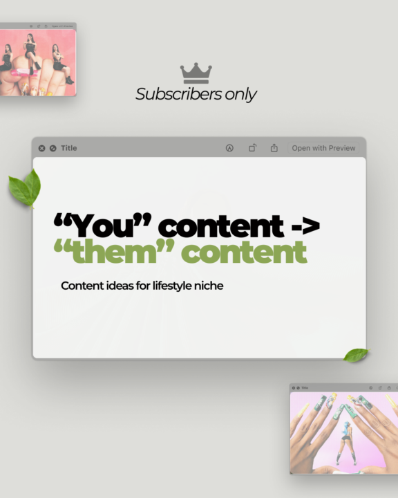 Content ideas for lifestyle niche 🖇️ 