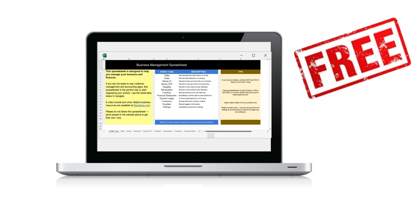 Business Management Spreadsheet