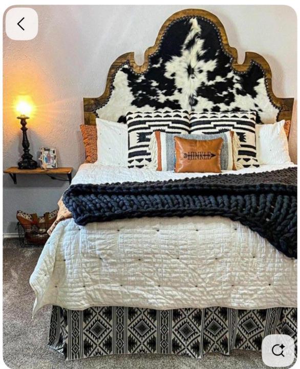 Cowhide Headboard